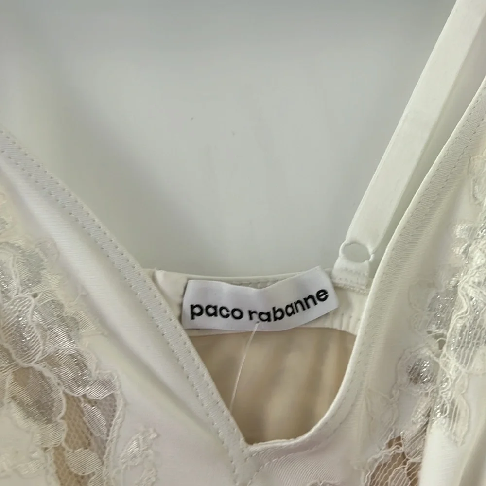 White Lace Paco Rabanne Long Dress - Picture 4 of 4
